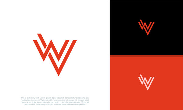 Initials W logo design. Initial Letter Logo.	
