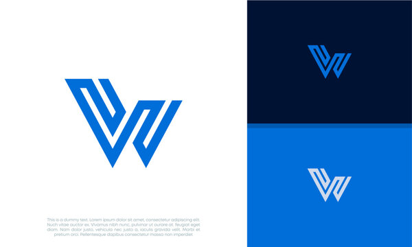 Initials W logo design. Initial Letter Logo.	
