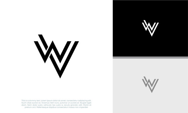 Initials W logo design. Initial Letter Logo. Innovative high tech logo template.	

