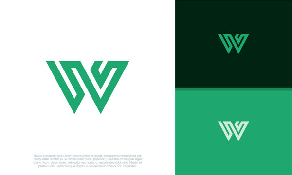 Initials W logo design. Initial Letter Logo.	
