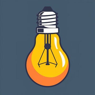 Yellow light bulb icon for ideas