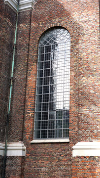 window in the old brick wall