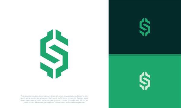 Initials S logo design. Initial Letter Logo.	