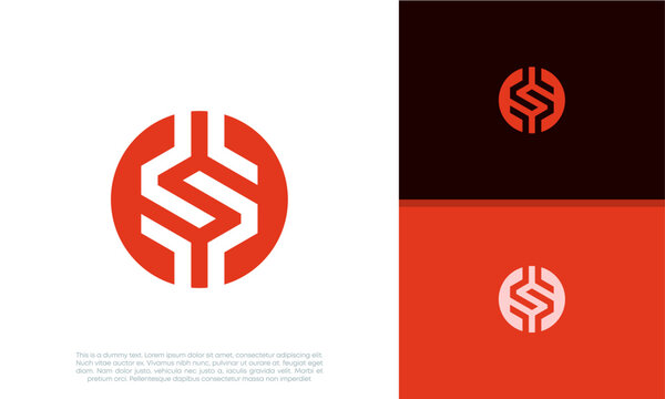 Initials S logo design. Initial Letter Logo.	