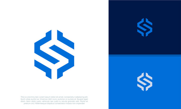 Initials S logo design. Initial Letter Logo.	