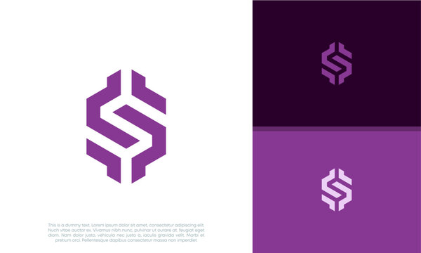 Initials S logo design. Initial Letter Logo.	
