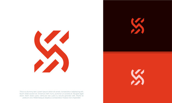 Initials S logo design. Initial Letter Logo.	
