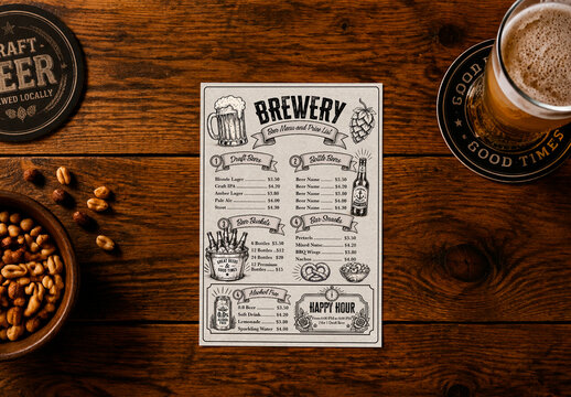 Brevery Beers Menu