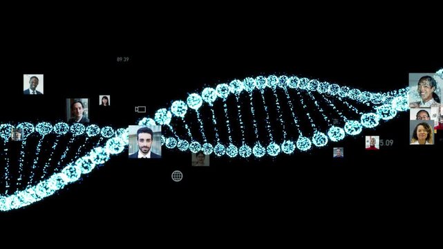 Genes and multinational populations. DNA, genome, global, multinational, research, regenerative medicine, heredity, data, race, DX.
