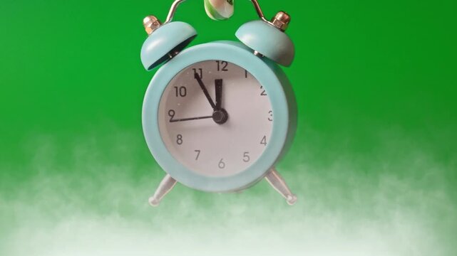 Smoke and clocks remind viewers to turn off electrical appliances