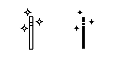 Fototapeta premium Magic wand icon simple designs collection