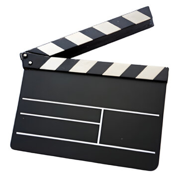Film Production Clapperboard Stock Set. Three Views of Black Movie Slate. Audio Production Gear. Open Clapstick Icon for Cinema Concept.