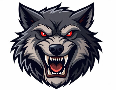 angry wolf mascot