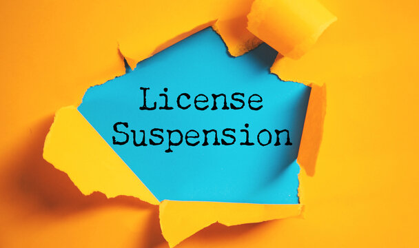 Concept of License Suspension write on paperwork