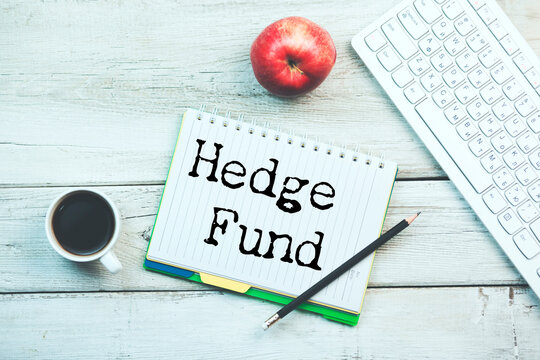 HEDGE FUND . Text written on notepad