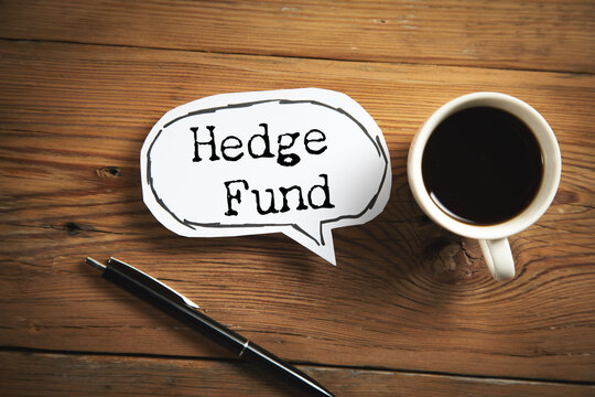 HEDGE FUND . Text written on notepad