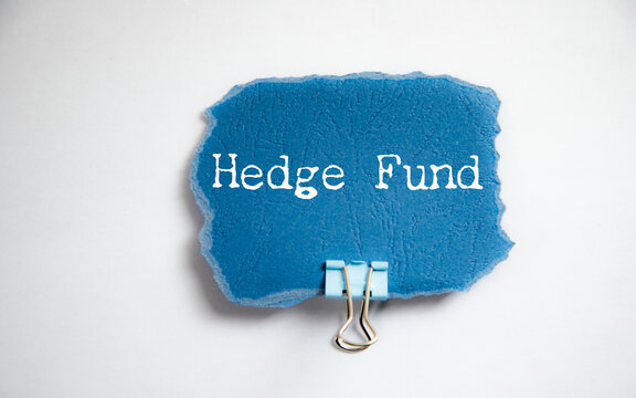 HEDGE FUND . Text written on notepad