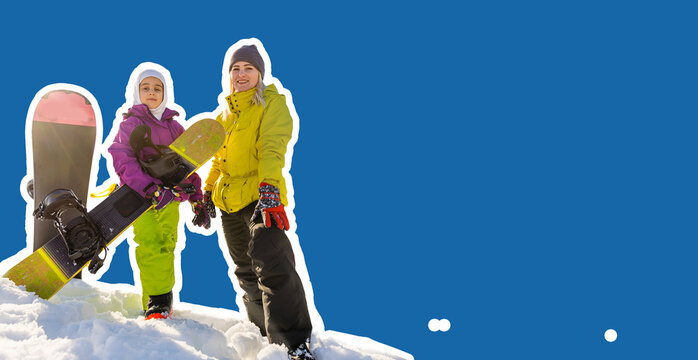 Happy family on a blue background