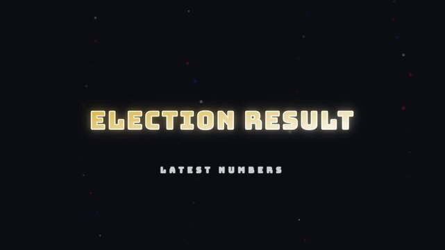 Election Result and Latest Numbers Digital Broadcast Motion Graphic