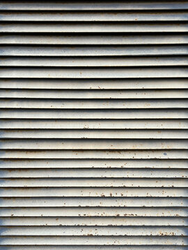Metal blind architecture decoration retro background concept
