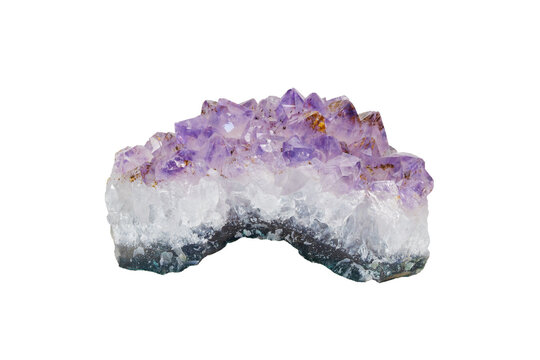 amethyst crystal mineral stone isolated on white or transparent png
