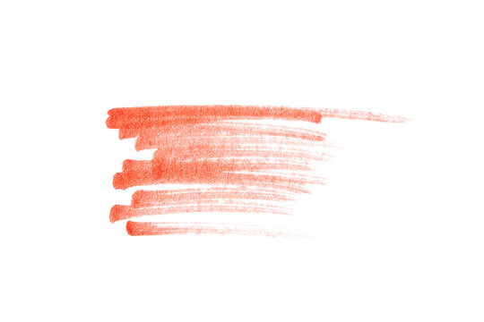 red pencil drawing isolated on white or transparent png
