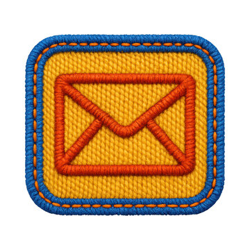 PNG Embroidered email icon patch