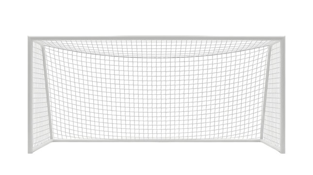Football goal net with football,, athletic isolated as PNG