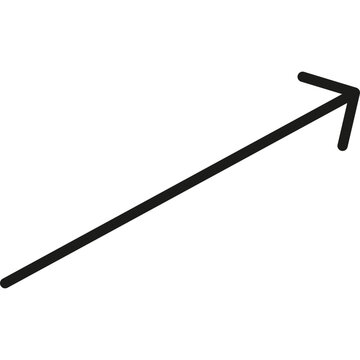 Upward trend arrow line icon