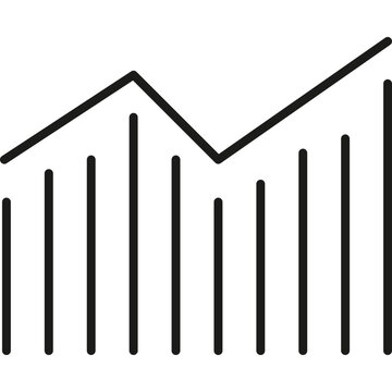 Combined line and bar chart icon