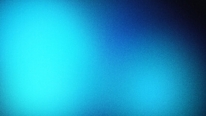 Fototapeta premium Abstract Sapphire Blue & Ice Cyan glowing aura ring gradient background texture, 3 colors, heavy blurred grainy with minimalist curated palette glow.