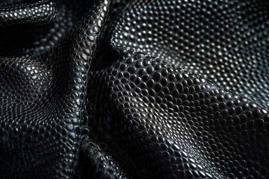 Exotic black stingray leather shagreen texture background