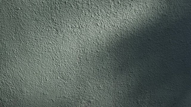 Sunlight casting a soft shadow on a dark olive green rough plaster wall, creating a minimalist textured background with natural light and subtle tonal variations.

