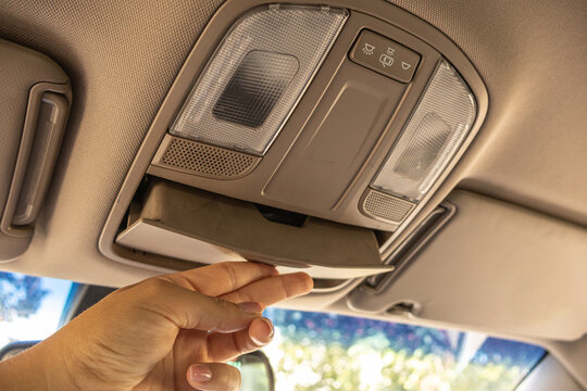 Hand Opening Car Ceiling Sunglass Holder