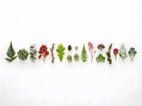 Collection of diverse tree silhouettes against a clean white background for design
