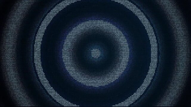 Digital globe rotating through blue binary code patterns in a dark technologyinspired environment