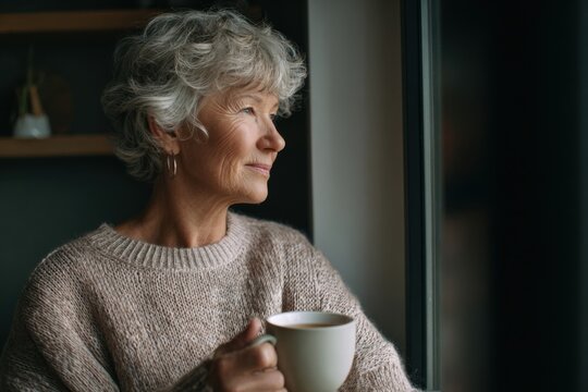Older creator addressing her online audience during a live broadcast, sharing thoughtful reflections and practical wisdom