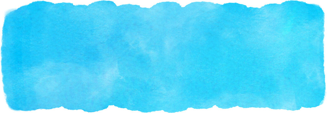 Cyan Watercolor Banner