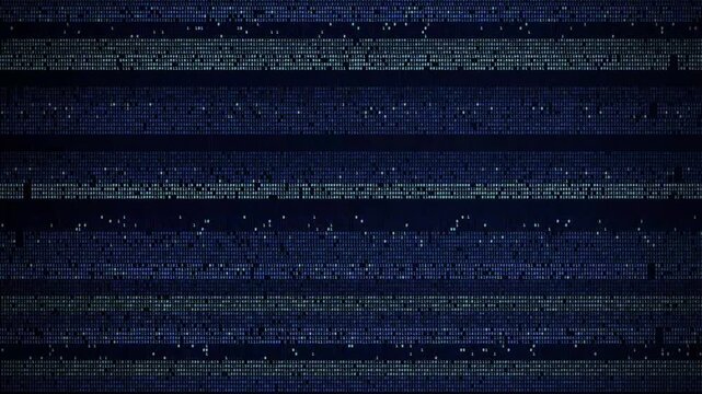 Binary code streams falling vertically on dark digital screen with continuous downward scrolling motion