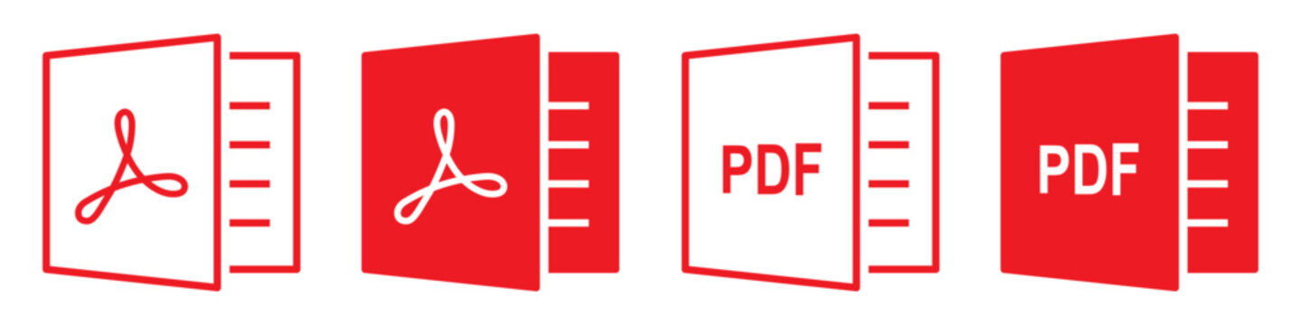 Pdf file document new format icon illustration