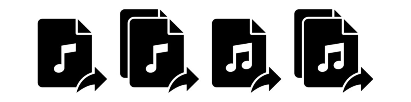 Mp3 music file share icon illustration