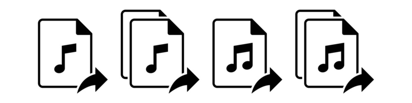 Mp3 music file share icon illustration