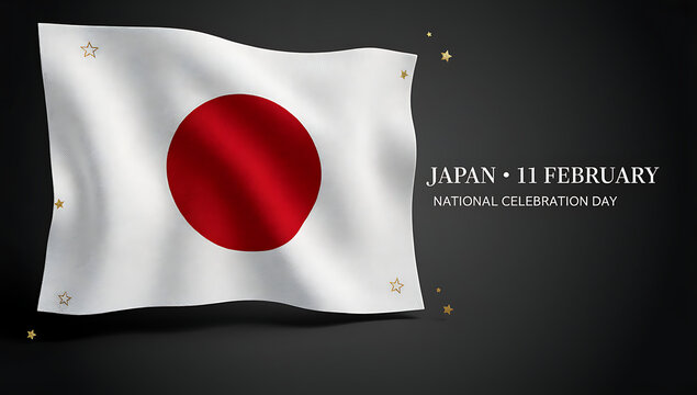 Close-up of Japanese Flag with Red Circle on White Background
