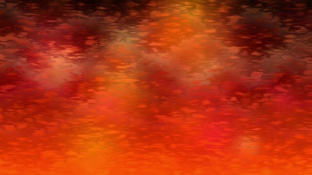 Abstract orange and red fluid texture rippling across a glowing fullscreen background