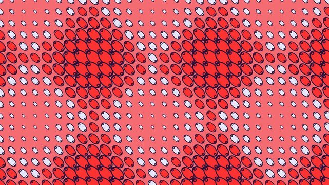 Red Pink Oval Halftone Wave Animation