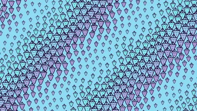 Blue Violet Strawberry Wave Background