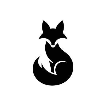 Minimalist fox logo icon vector illustration