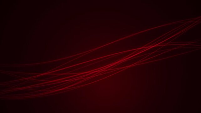 Abstract Red Lines Animation, Flowing Dynamic Motion Graphics, Looping Background for Creative Visual Effects.