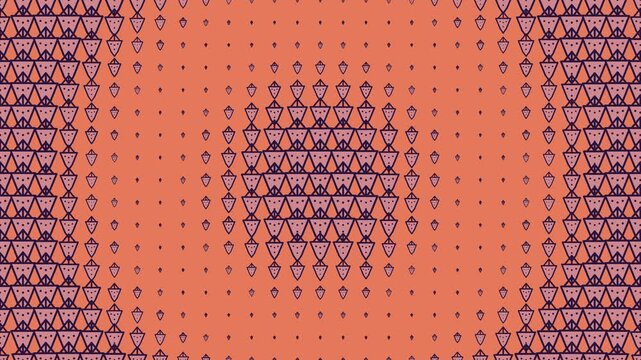 Coral Strawberry Halftone Center Zoom Animation