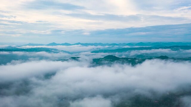 Majestic Mountain Ranges With Rolling Clouds 4K Timelapse